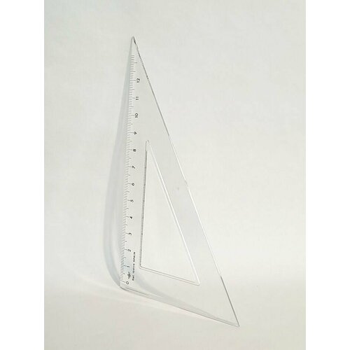 Угольник Domingo Ferrer 3060 длина 15 см пластик шкала 13 см Прозрачный 289₽