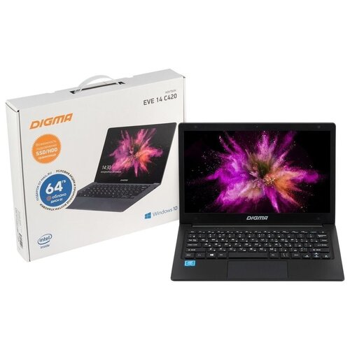 Ноутбук Digma EVE 14 C420 Celeron N4020 4Gb eMMC128Gb Intel UHD Graphics 600 13.9