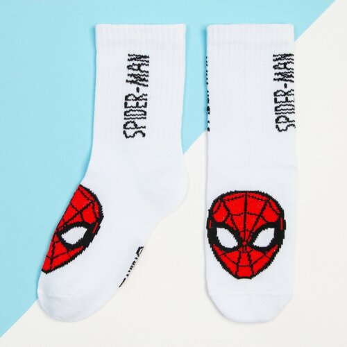 Носки для мальчика Человек-Паук, MARVEL, 16-18 см, цвет белый носки для мальчика человек паук marvel 16 18 см цвет белый