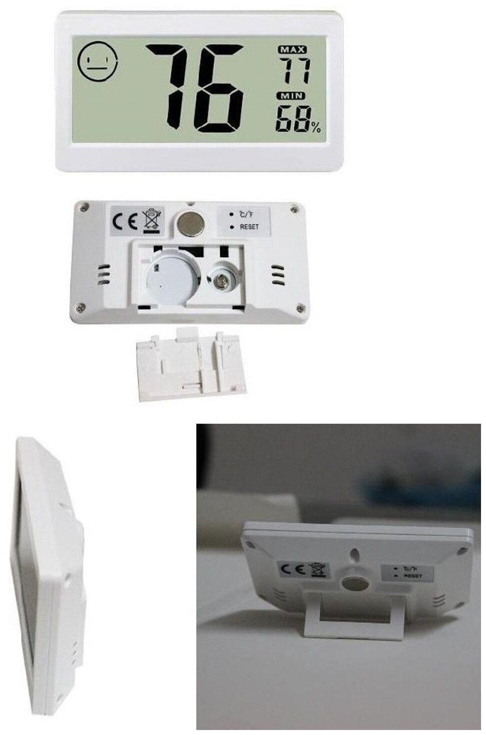 Термометр-гигрометр электронный, DC 206, ЖК дисплей без выносного датчика - фотография № 5