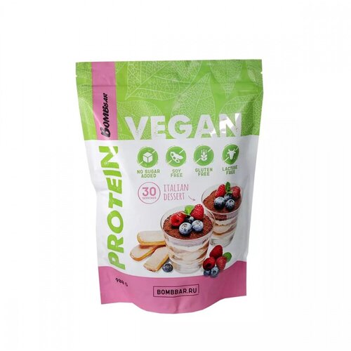 Протеин BOMBBAR VEGAN Protein, 900 гр., итальянский десерт протеин bombbar vegan protein 900 гр шоколадный фондан