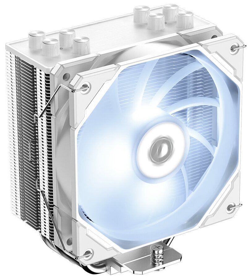 Кулер ID-Cooling SE-224-XTS WHITE LGA1700/1200/115X/AM5/AM4 (10шт/кор, TDP 220W, PWM, 4 тепл. трубки прямого контакта, White LED FAN 120mm, белый) RET