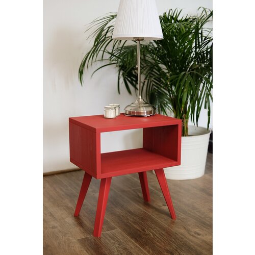 Тумба WoodShop Минимализм прикроватная 45х40х30 см красная 5390₽