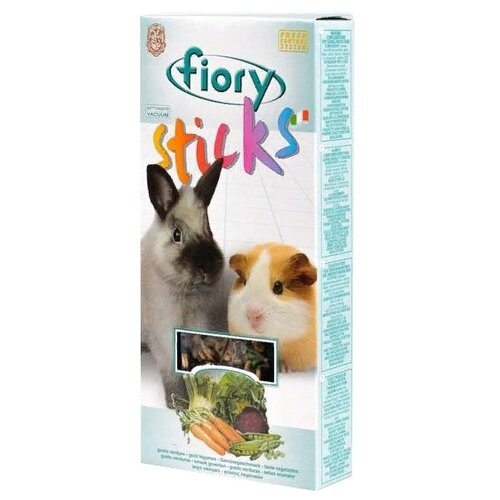 Лакомство для кроликов Fiory Sticks с овощами, 100 г, 2 шт. в уп. палочки для хомяков fiory sticks с фруктами 2х50 г