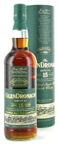 Виски Glendronach Revival 15 лет, 0.7 л, подарочная упаковка