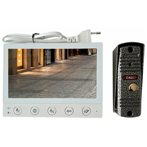 Комплект видеодомофона Смарт Страж KIT 1080P/2Mpix FHD с вызывной антивандальной панелью для квартиры, частного дома и офиса