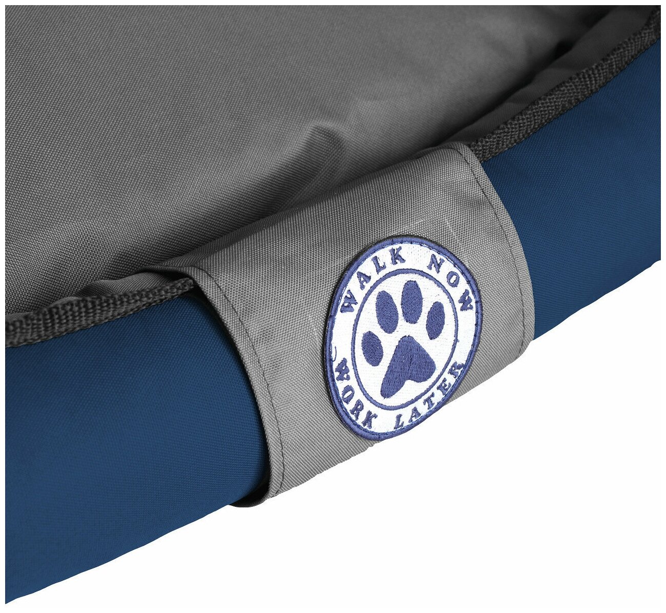 Лежанка для собаки антивандальная со съемным чехлом синяя Lapalandia Размер L