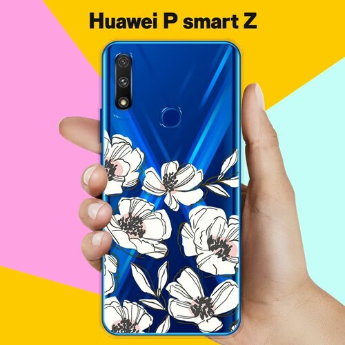 Силиконовый чехол Цветы на Huawei P smart Z