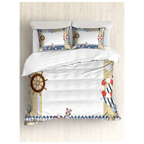 фото Комплект постельного белья "морские мечты", 1,5-спальный (пододеяльник+2 наволочки) ambesonne