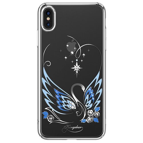 фото Чехол kingxbar swan для iphone xs max silver frame