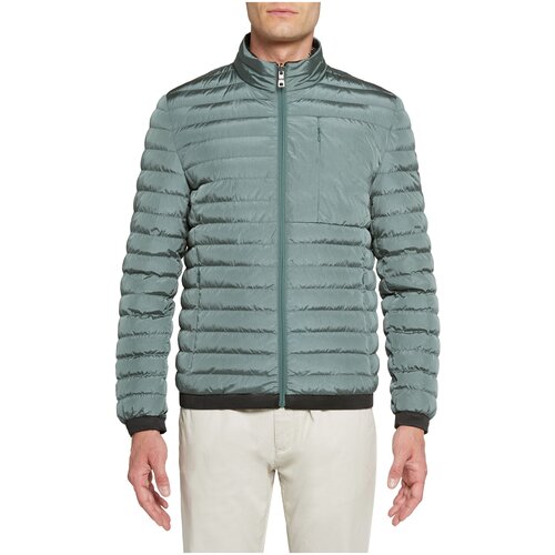 фото Куртка geox для мужчин m genova цвет серебристо-зелёный, размер 56