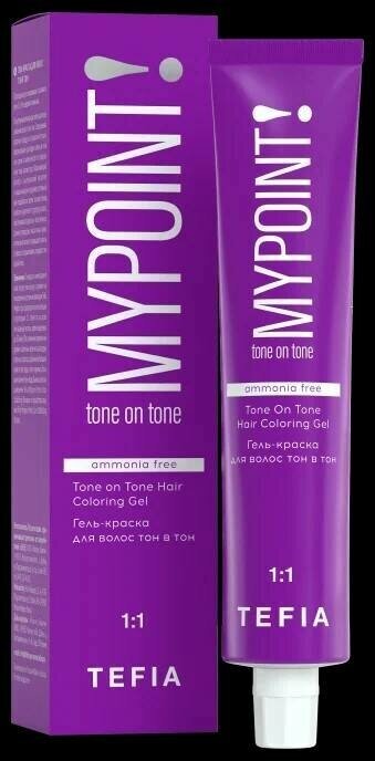Tefia Mypoint гель-краска для волос Tone On Tone, 7.17 блондин пепельно-фиолетовый, 60 мл