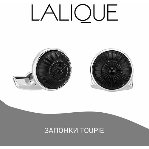 Запонки Lalique, черный запонки lalique нержавеющая сталь хрусталь белый