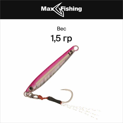 Блесна колеблющаяся пилькер Major Craft Jigpara Micro Slim 15гр 018 Glow Pink 530₽