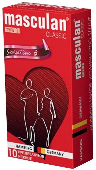 Презервативы masculan Classic Sensitive, 10 шт.