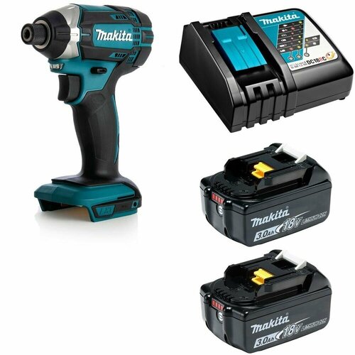 Ударный шуруповерт аккумуляторный 165Нм 18В LXT Li-Ion 2x3Ач Makita DTD152RFE ударный шуруповерт аккумуляторный 170нм 18в lxt li ion аккумулятор 1x3ач з у кейс macpak makita dtd153jrf