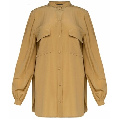 Блуза  Alberta Ferretti, нарядный стиль, размер 46, бежевый