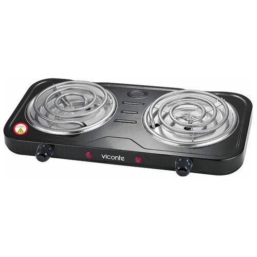 Электрическая плита VICONTE VC-906 2 конфорки 2000 Вт черный 203500₽