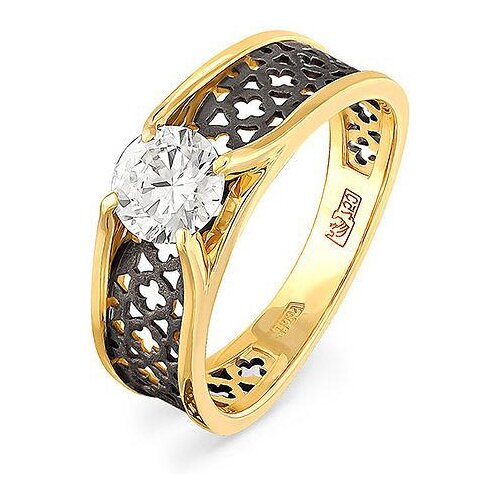 Кольцо KABAROVSKY, желтое золото, 585 проба, бриллиант, размер 16.5 колье с танзанитами и бриллиантом из жёлтого золота
