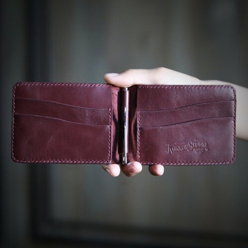 фото Зажим для купюр konkovstudio, бордовый