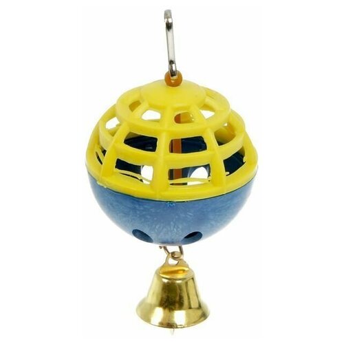 Игрушка для попугая, Забава, с 1 шариком, разноцветный, 1 шт.