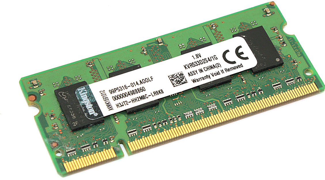 Модуль памяти Kingston SODIMM DDR2 1ГБ 533МГц PC2-4200