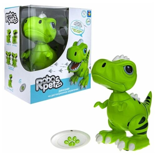 фото Robopets. динозавр "т-рекс" интерактивная игрушка зеленый (4*ааа бат. не входят в ком. арт. т22441 нескучные игры