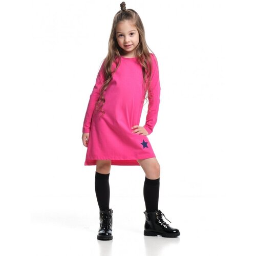 Платье для девочек Mini Maxi, модель 3830, цвет белый/синий, размер 98