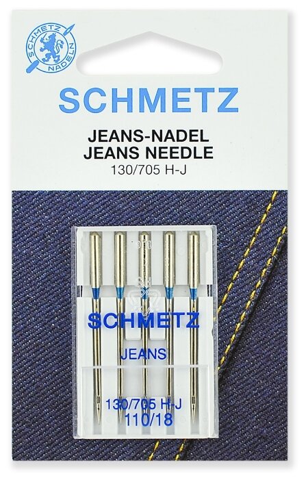 Игла/иглы Schmetz Jeans 130/705 Н-J 110/18