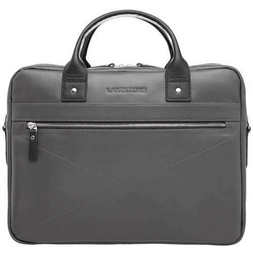 фото Сумка lakestone, фактура гладкая, серый