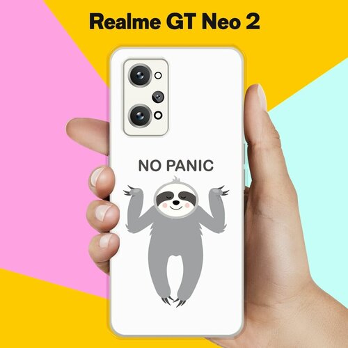 Силиконовый чехол на Realme GT Neo 2 No Panic / для Реалми ДжиТи Нео 2 силиконовый чехол на realme gt neo 2 реалми gt нео 2 блестящая радуга рисунок