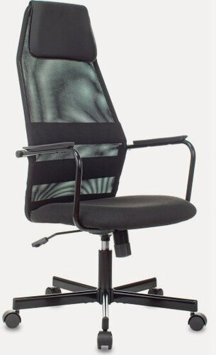 Изображение товара Кресло руководителя Бюрократ KB-5M черный TW-01 3C11 сетка/ткань с подголов. крестовина металл черный