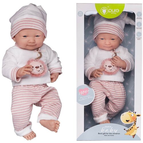 Пупс Junfa Pure Baby с аксессуарами, 35см, 1 шт