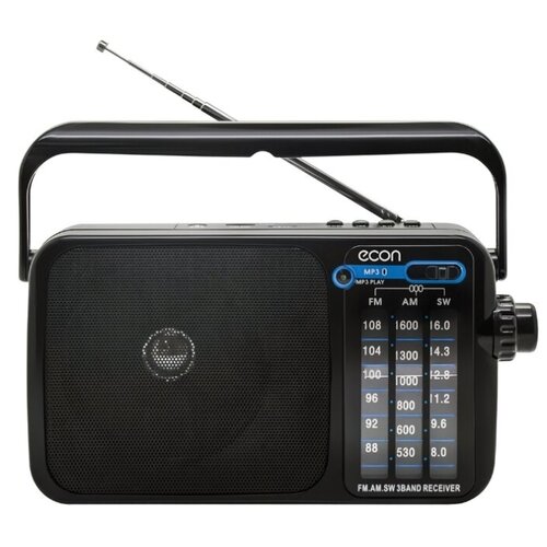 Радиоприемник ECON ERP-1100 AM/FM/SW с телескопической антенной работой от сети и батареек USB AUX TF воспроизведение MP3