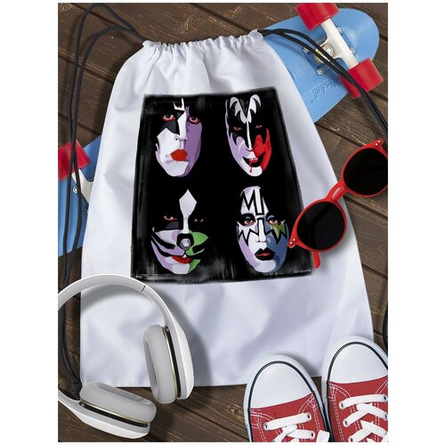 Мешок для сменной обуви kiss - 3032 heavy metal kiss band rock music diamond embroidery painting picture full drills mosaic cross stitch kits handwork decor gift