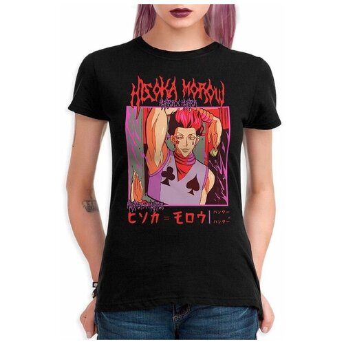 Футболка Design Heroes Аниме Hunter x Hunter - Hisoka Женская Черная 3XL