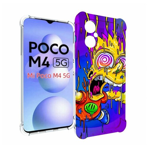 Чехол MyPads Барт-арт-стрит для Xiaomi Poco M4 5G задняя-панель-накладка-бампер