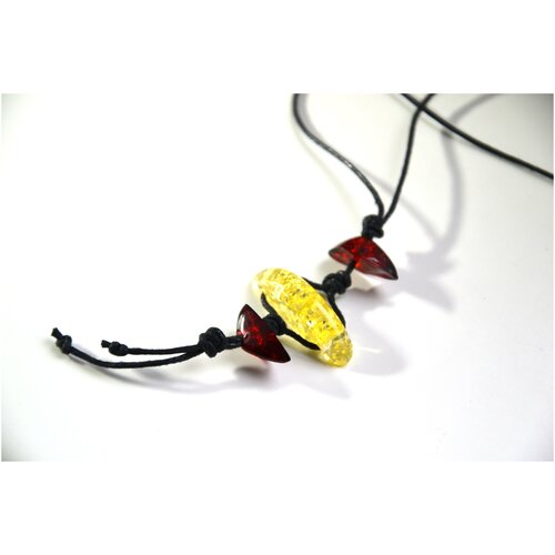 фото Кулон подвеска колье с камнями янтарь искусственный украшение бижутерия гламбижу