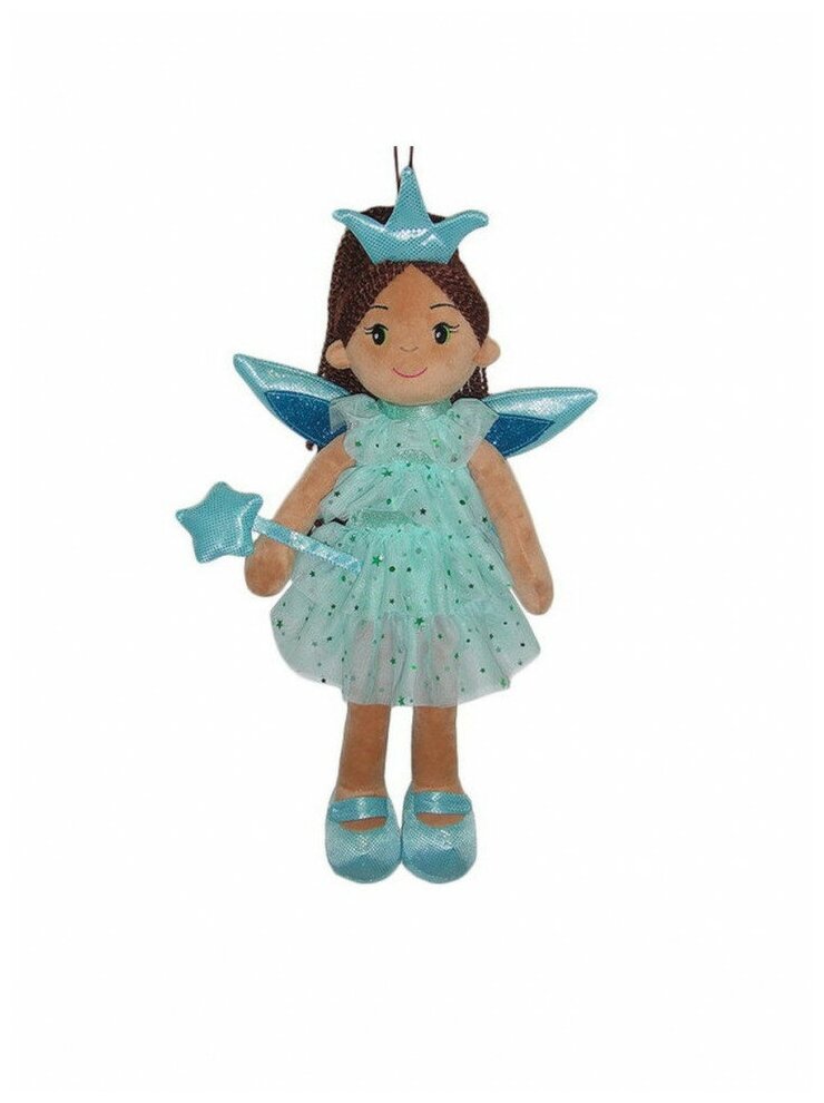 Кукла мягконабивная в голубом платье "Фея", 45 см ABtoys - фото №3