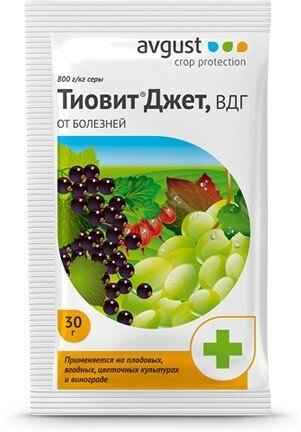 Средство защиты от болезней растений "Тиовит Джет" 30г водно-диспергируемые гранулы, пакет (Россия) - фотография № 4