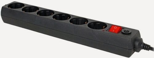 Изображение товара Сетевой фильтр Buro 6 розеток, 3 метра, (600SH-3-B), черный