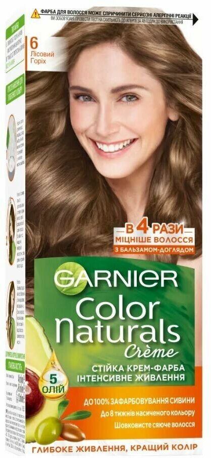GARNIER Краска для волос Color Naturals 6 Лесной орех
