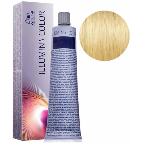 Wella Illumina Color 10/38 - Стойкая крем-краска яркий блонд золотисто-жемчужный 60 мл