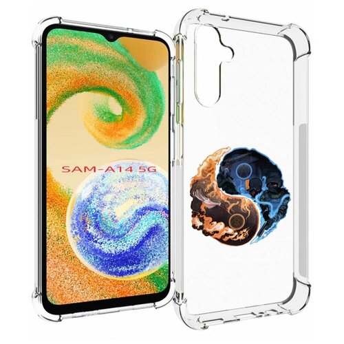 чехол mypads кс го инь янь для samsung galaxy xcover 5 задняя панель накладка бампер Чехол MyPads кс-го-инь-янь для Samsung Galaxy A14 4G/ 5G задняя-панель-накладка-бампер