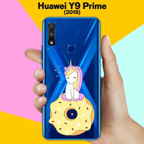 Силиконовый чехол Единорог на пончике на Huawei Y9 Prime (2019) силиконовый чехол единорог на пончике на huawei p30 pro