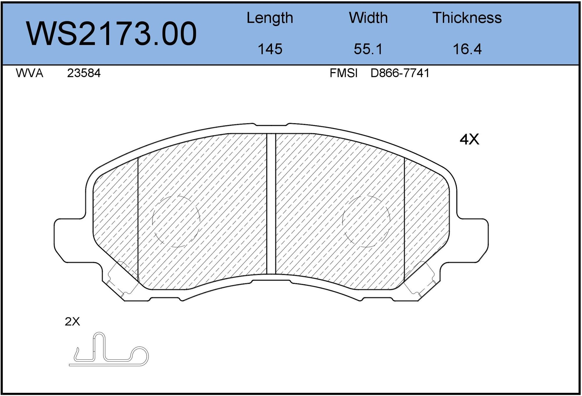 Колодки тормозные дисковые передние CHRYSLER (BBDC) SEBRING, CHRYSLER SEBRING кабрио, CITROEN C4 AIRCROSS, DODGE CALIBER, DONGNAN (SOUEAST) SOVERAN вэн, JEEP PATRIOT, LANCIA FLAVIA кабрио и др.