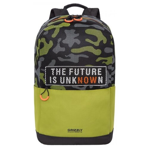фото Рюкзак grizzly rq-010-1/1 15 (черный/оливковый)