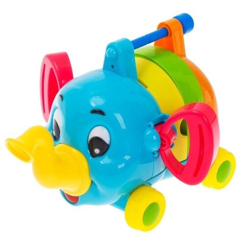 Игр. пласт.каталка-конструктор , Музыкальный Слон 5в 5 7,5 6 см, арт.A858