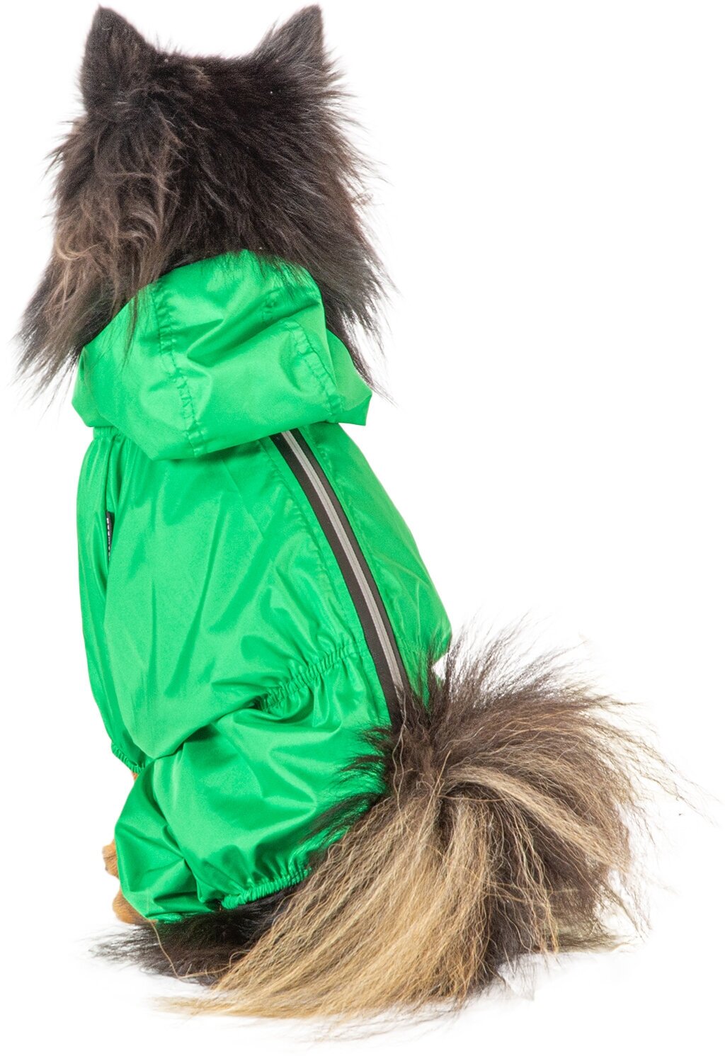 Дождевик для собак (унисекс) зеленый размер 3 - фотография № 4