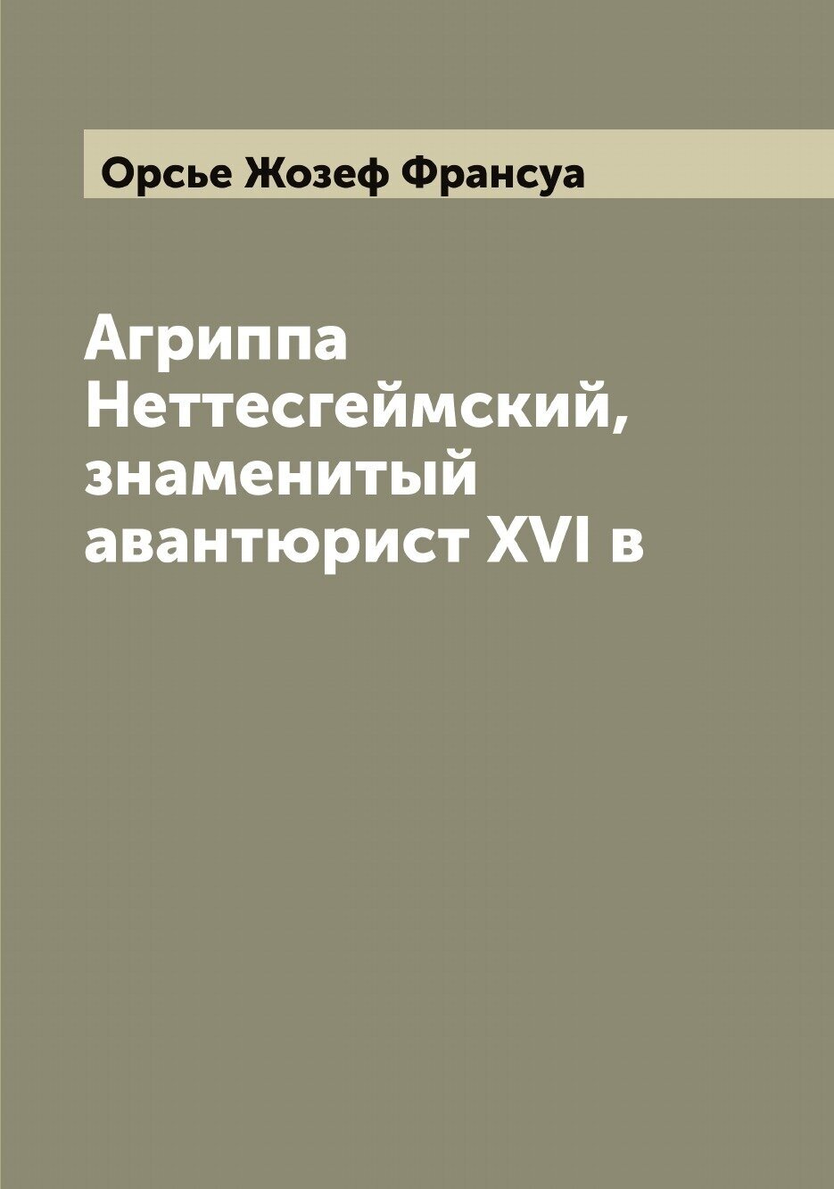 Агриппа Неттесгеймский, знаменитый авантюрист XVI в